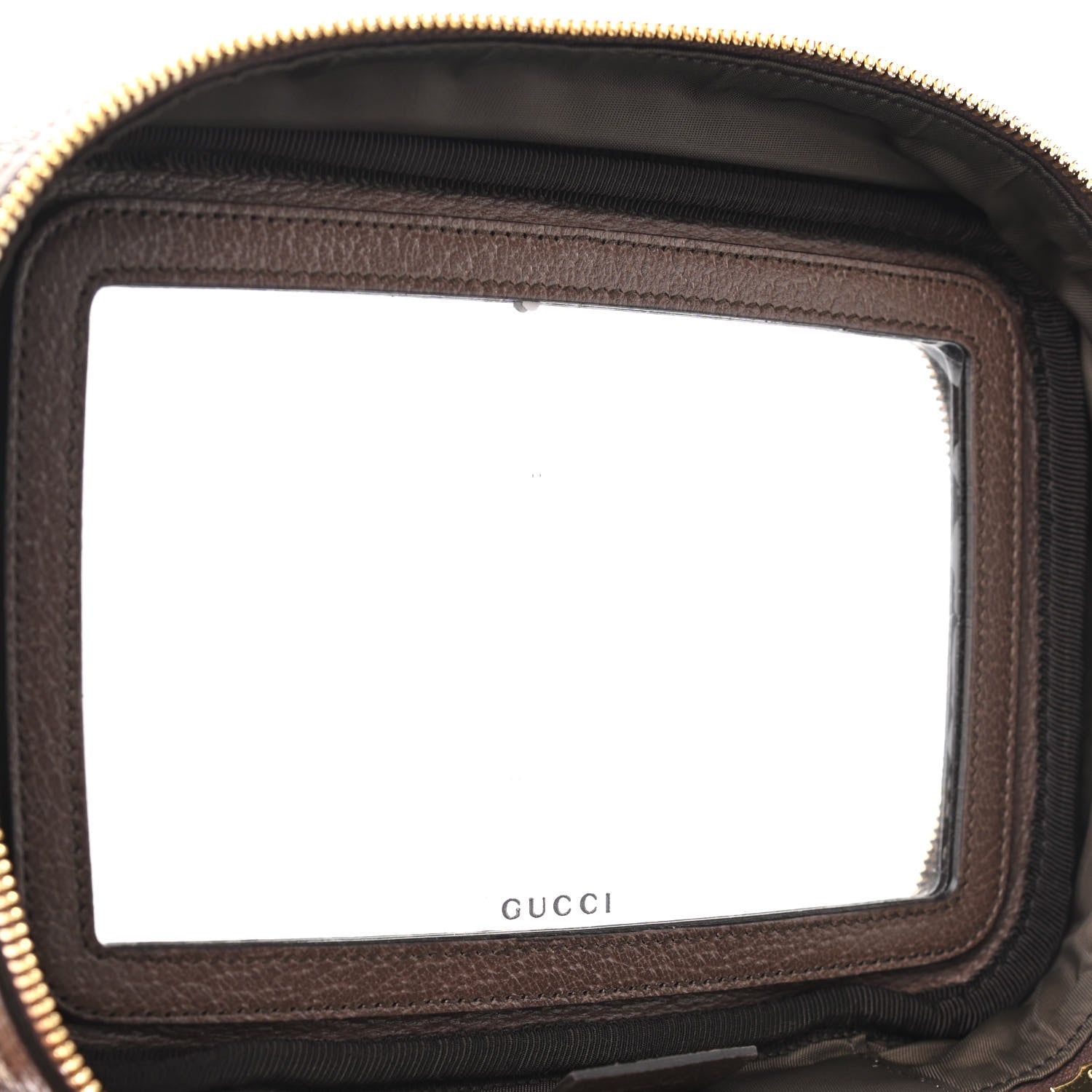 Gucci GG Supreme Monogram Textured Calfskin Web Small Ophidia Vanity Cosmetic Case Beige Ebony New Acero 8 of 10