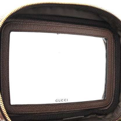 Gucci GG Supreme Monogram Textured Calfskin Web Small Ophidia Vanity Cosmetic Case Beige Ebony New Acero 8 of 10