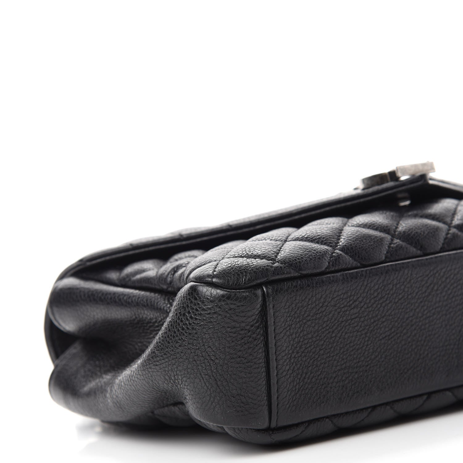 Saint Laurent Grained Calfskin Tri-Quilt Monogram Medium College Bag Black 6 of 11