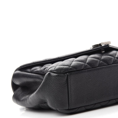 Saint Laurent Grained Calfskin Tri-Quilt Monogram Medium College Bag Black 6 of 11