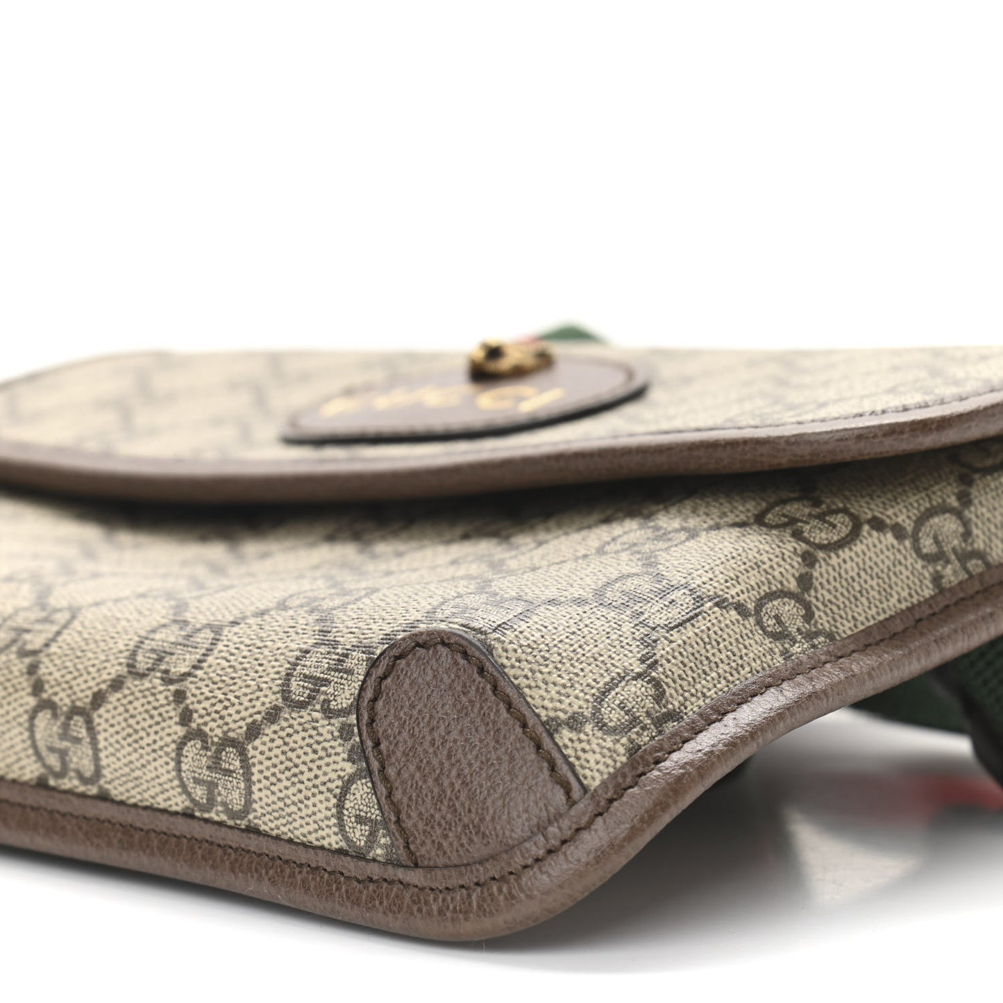 GG Supreme Monogram Neo Vintage Web Belt Bag Brown