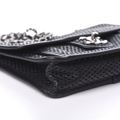 Chanel Metallic Perforated Calfskin Small Up In The Air Flap Black 15 of 18