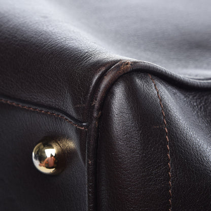 Loewe Calfskin Embossed Logo Shopper Tote Brown 11 of 13
