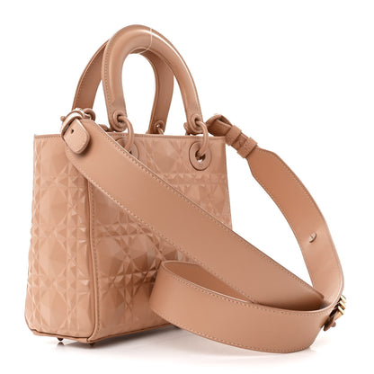 Christian Dior Calfskin Cannage Diamond Small My ABCDior Lady Dior Rose Des Vents 3 of 14