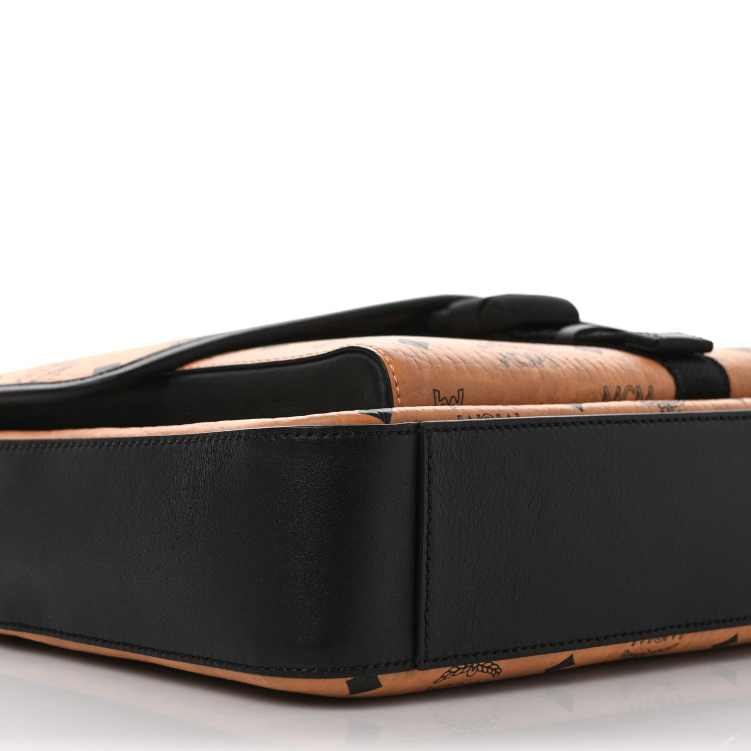 MCM Visetos Medium Klassik Messenger Bag Cognac Black 7 of 8