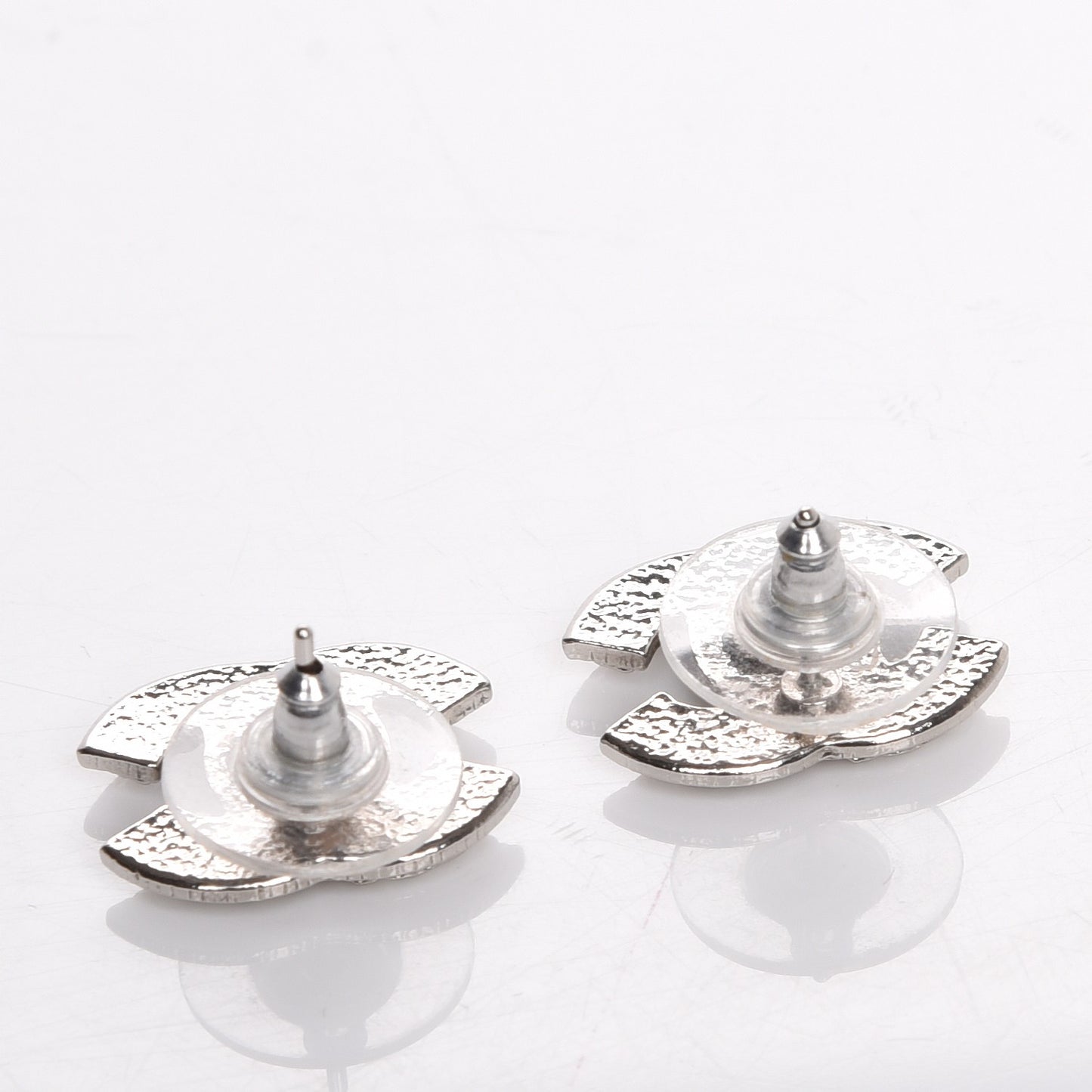 Crystal CC Earrings Silver