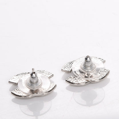 Chanel Crystal CC Earrings Silver 4 of 6