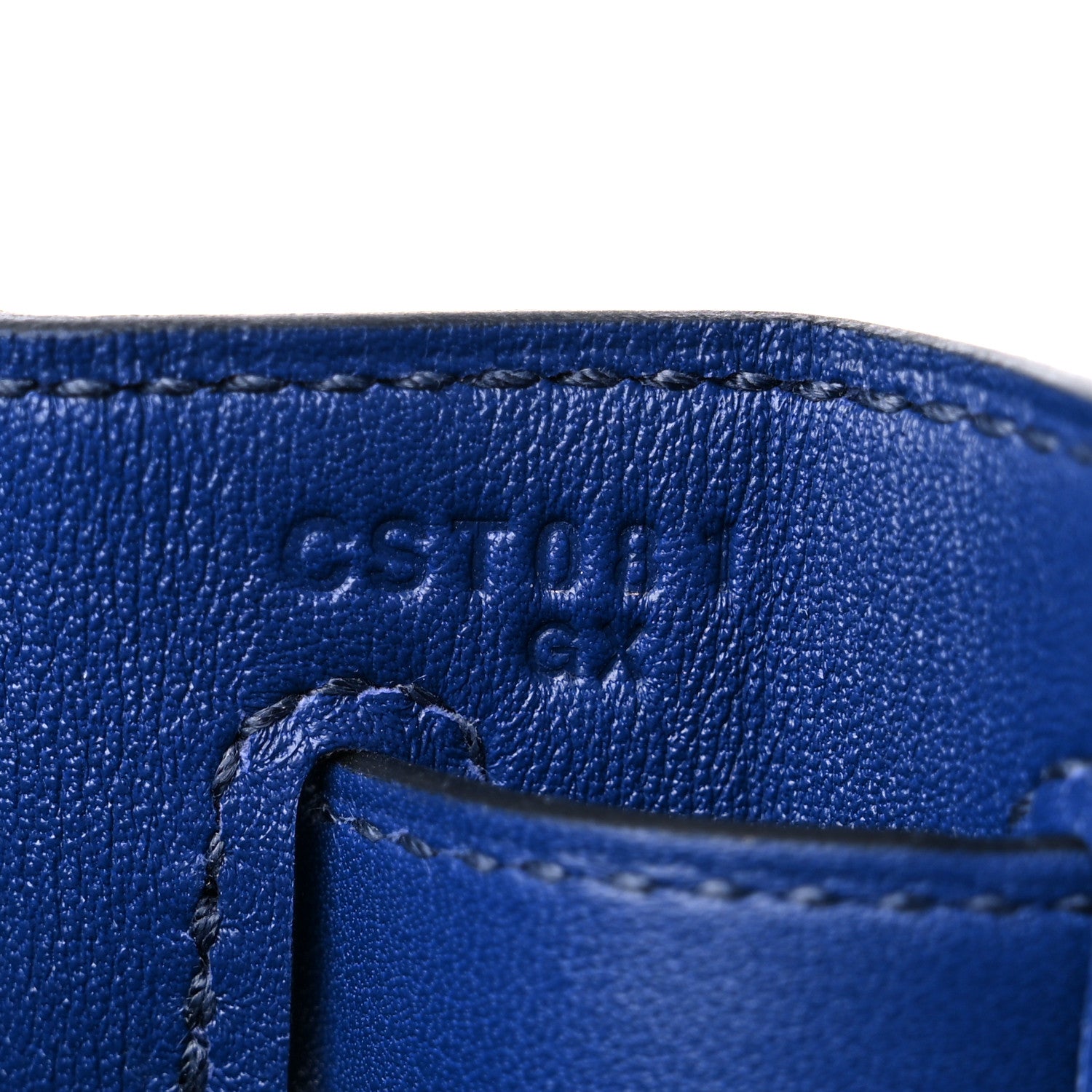 Hermes Berline Toile Swift Kelly Sellier 32 Black Ecru Bleu Sapphire 7 of 9