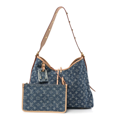 Louis Vuitton Monogram Denim CarryAll MM Blue 1 of 12