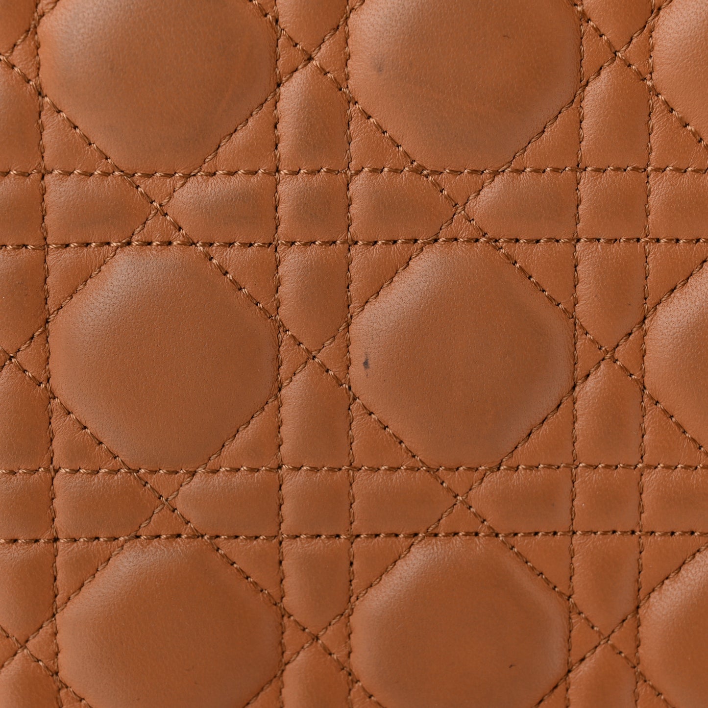 Lambskin Cannage Medium Lady Dior Amber