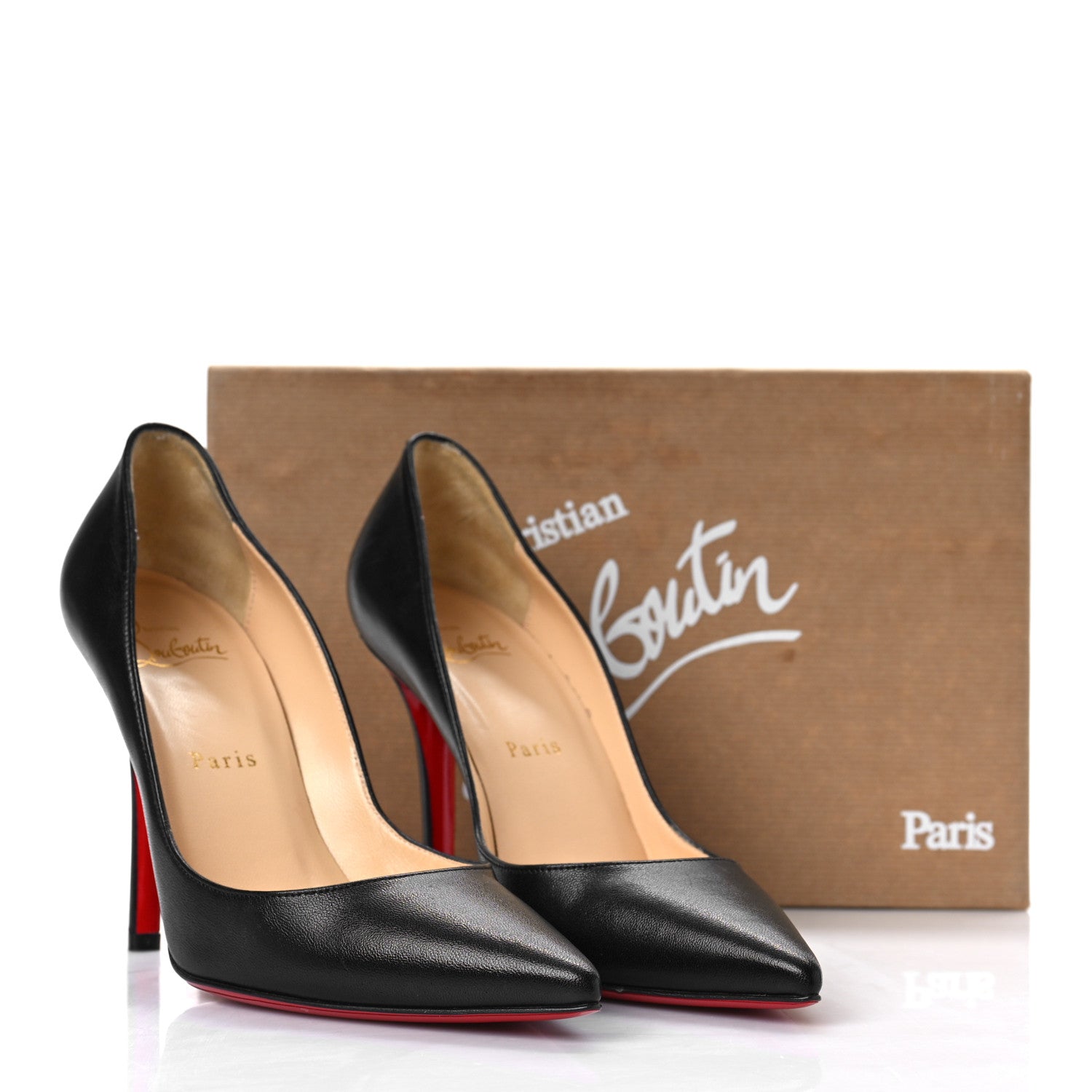 Christian Louboutin Shiny Nappa Apostrophy 100 Pumps 38 Black 11 of 11