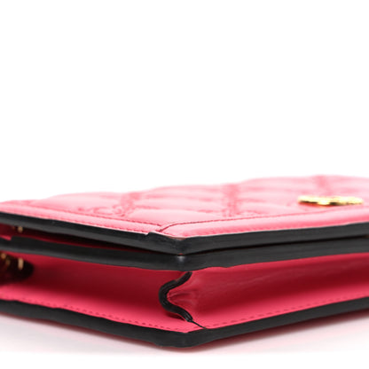 Gucci Calfskin GG Matelasse Chain Wallet Rhodamine Pink 8 of 11