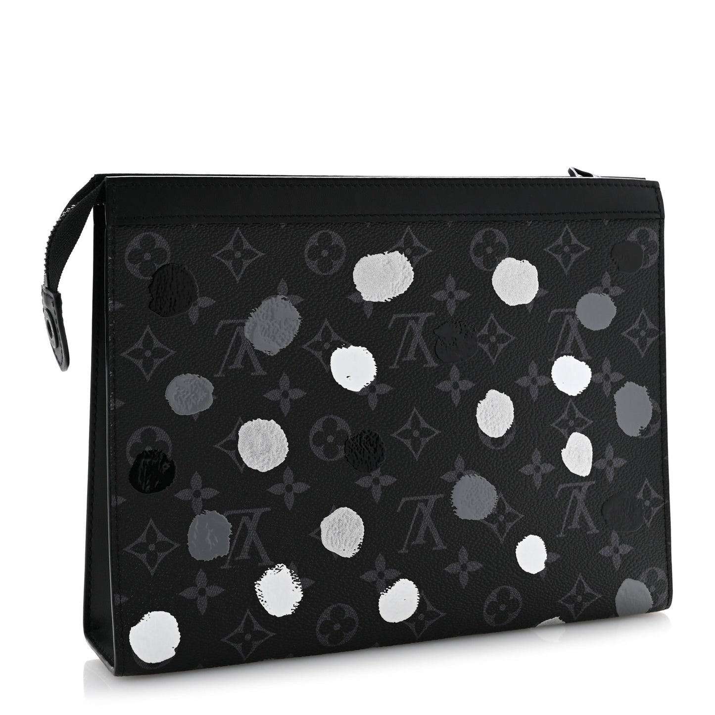 LV X YK Monogram Eclipse Dots Pochette Voyage MM Black