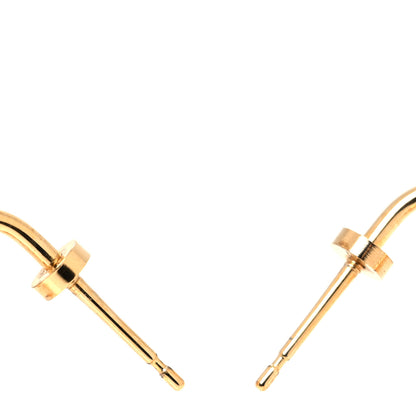 Louis Vuitton Brass Blooming Earrings Gold 3 of 3
