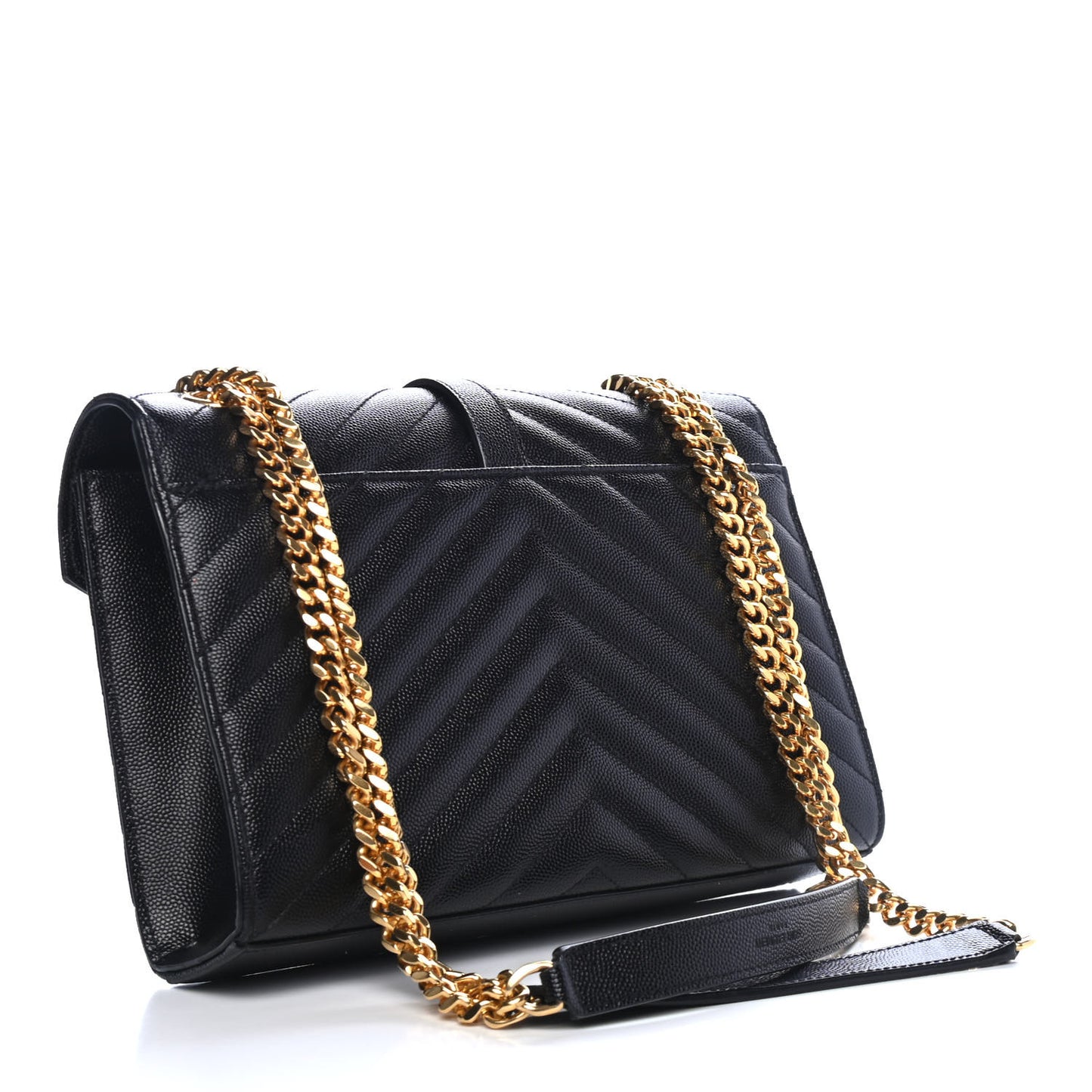 Grain De Poudre Matelasse Chevron Medium Monogram Satchel Black