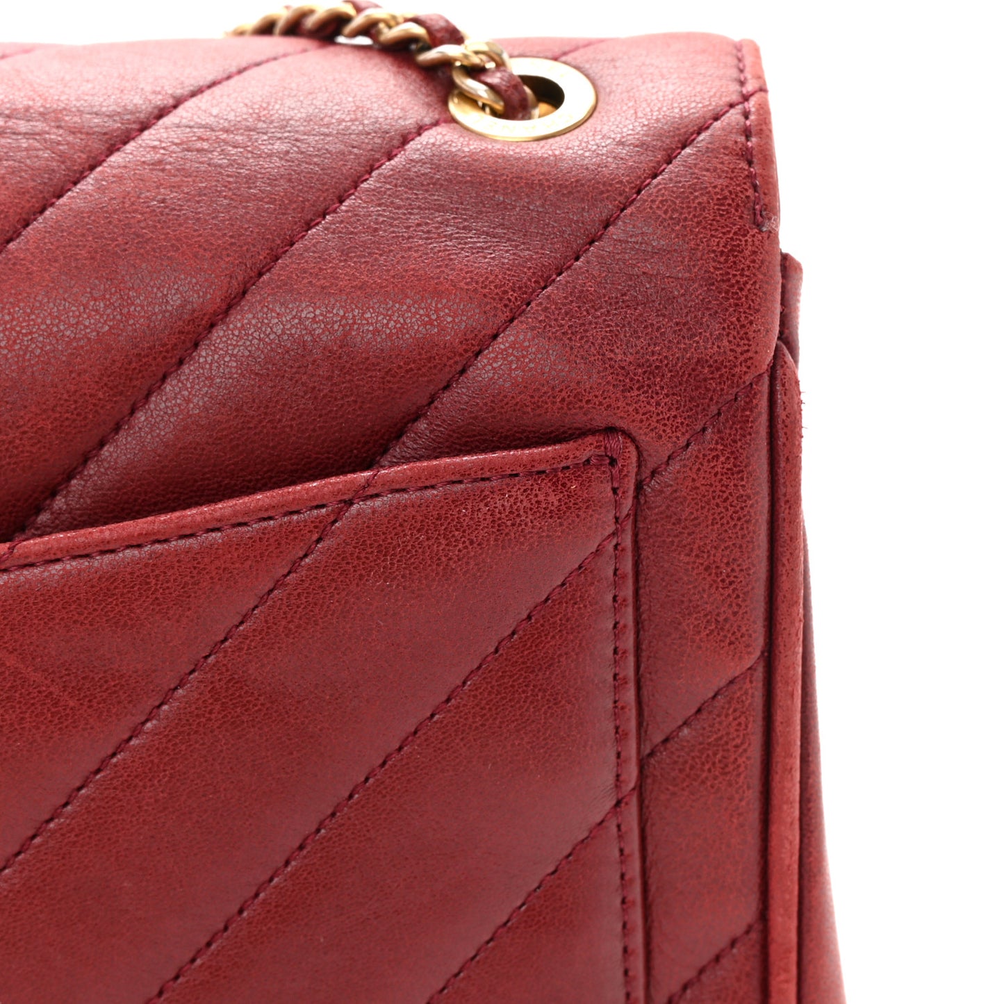 Lambskin Quilted Jumbo Coco Vintage Flap Burgundy
