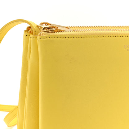 Celine Lambskin Small Trio Crossbody Bag Citron 14 of 14