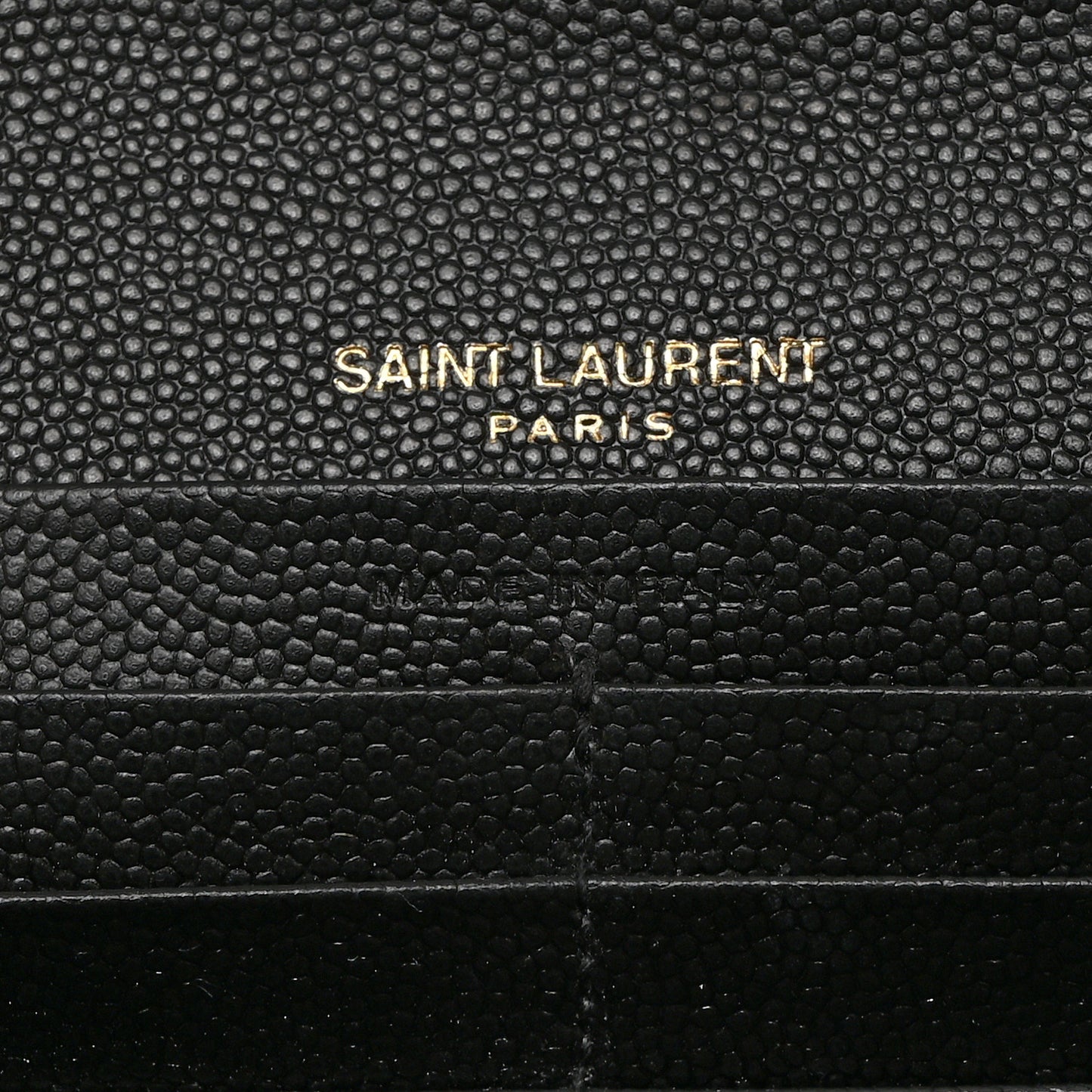 Grain De Poudre Matelasse Chevron Monogram Flap Wallet Black