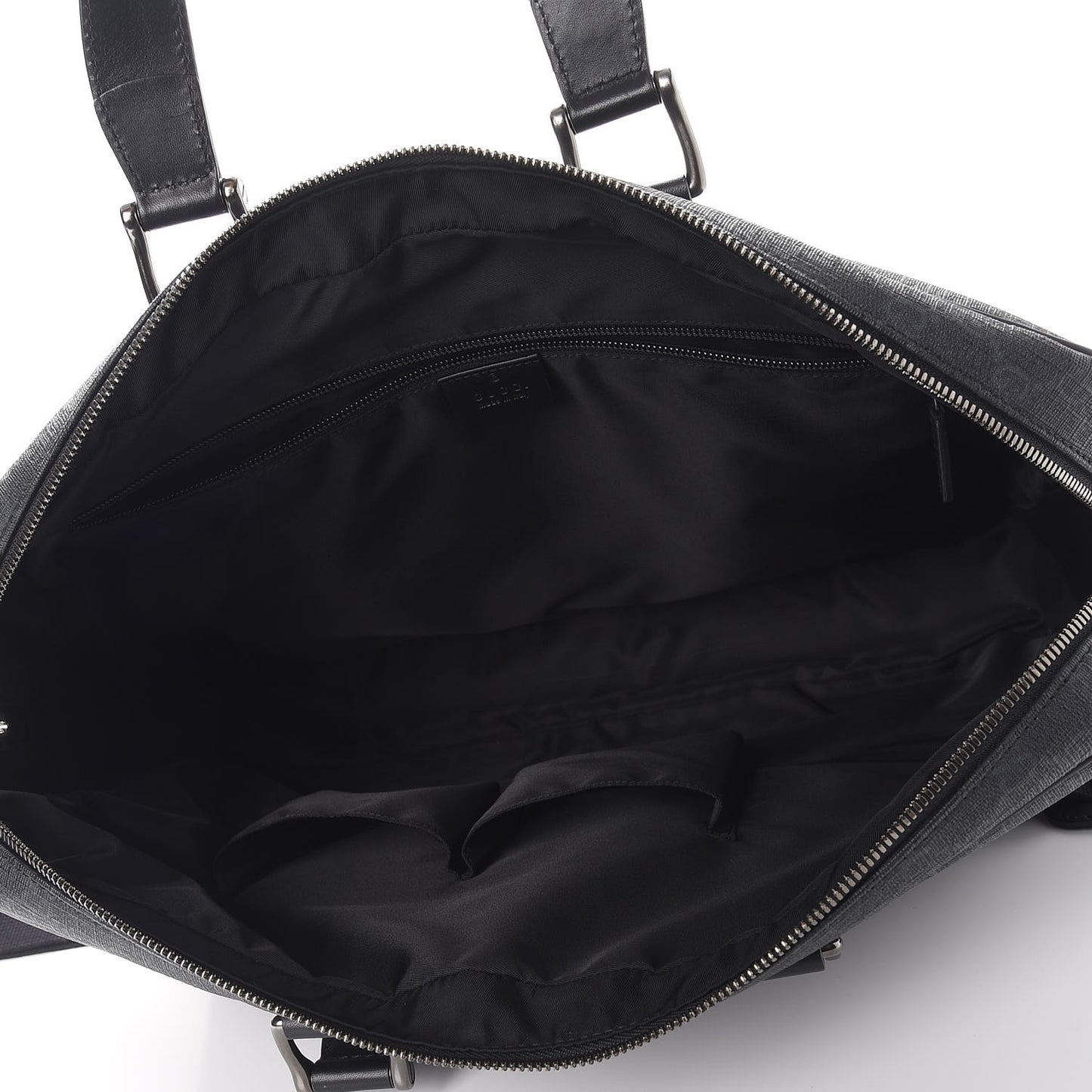 GG Supreme Monogram Briefcase Black Grey