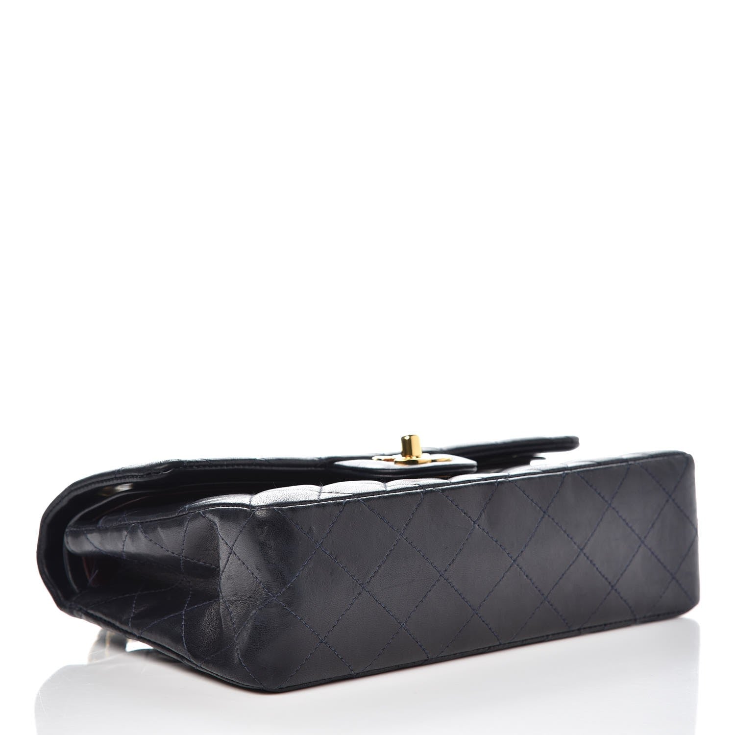 Chanel Lambskin Quilted Small Double Flap Navy 4 of 15