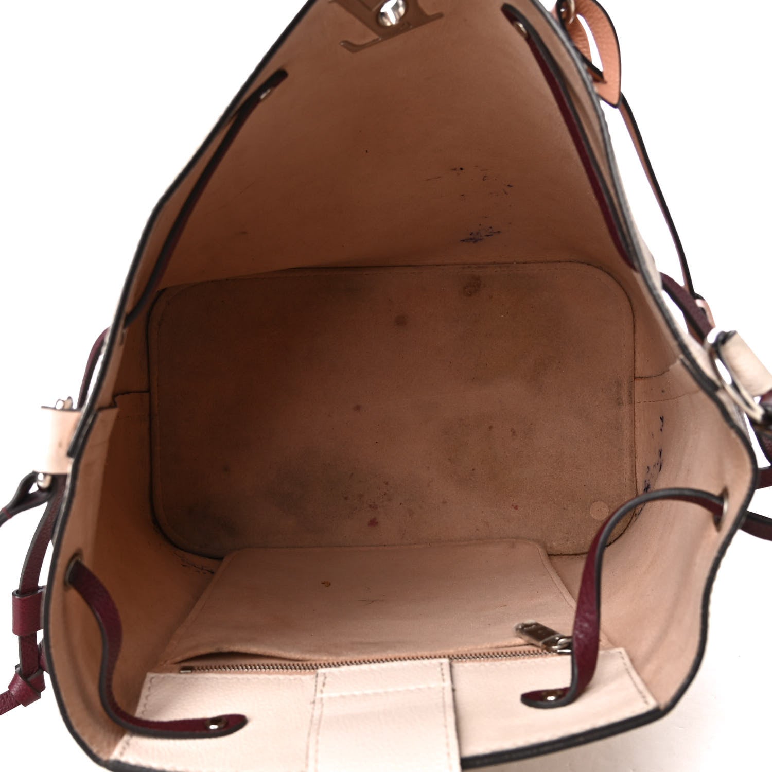 Louis Vuitton Calfskin Lockme Bucket Soie Quartz Calla 4 of 4