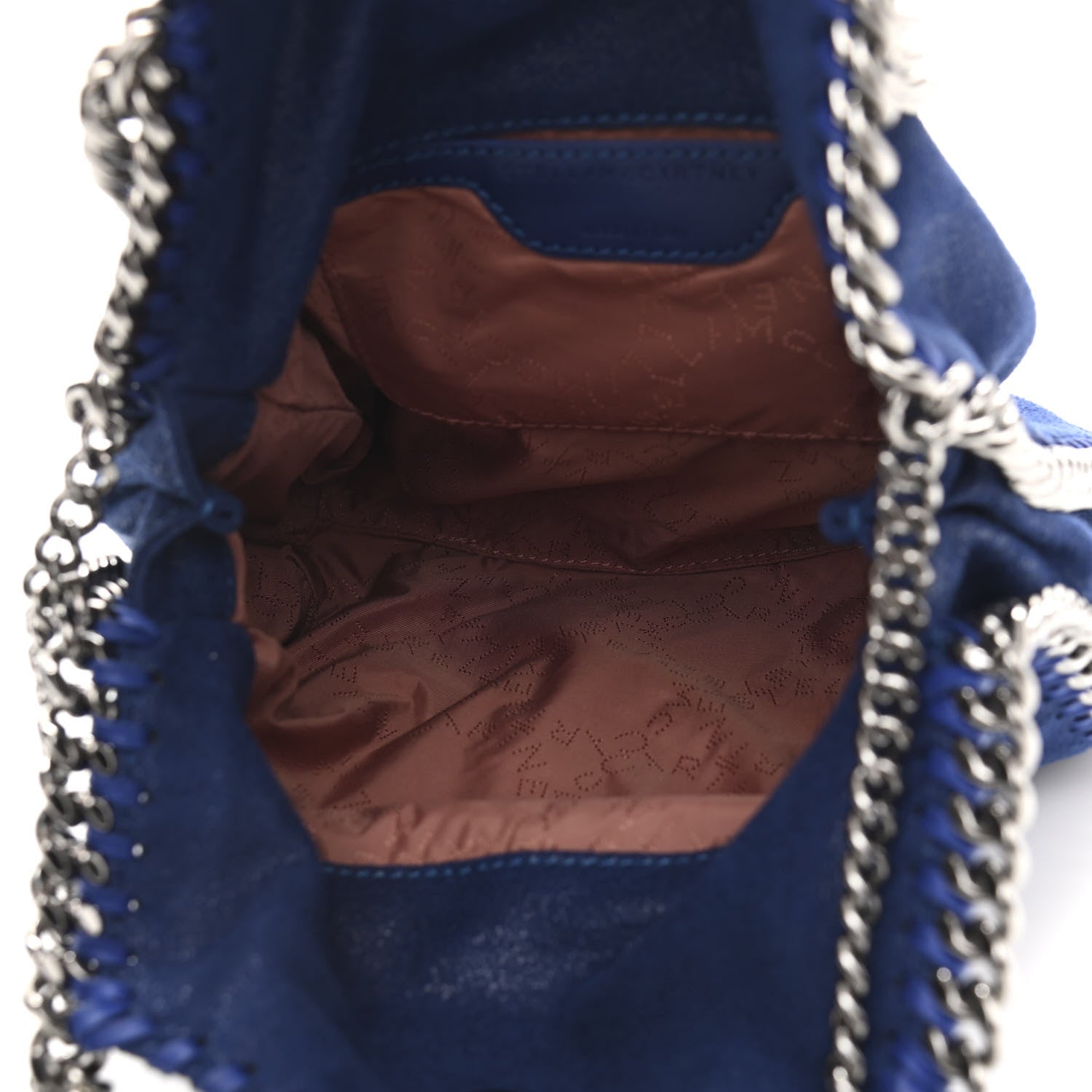 Stella McCartney Shaggy Deer Mini Falabella Fold Over Tote Blue 5 of 10