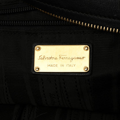 Salvatore Ferragamo Calfskin Sofia Satchel Black 6 of 15