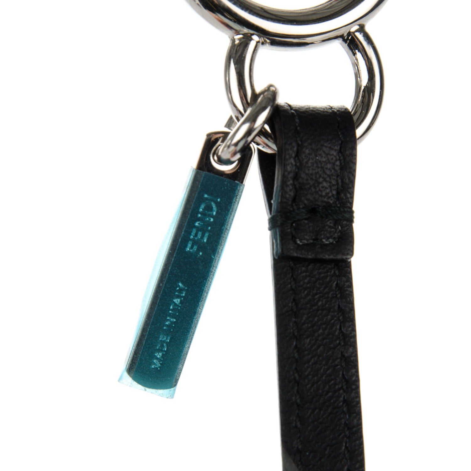 Fendi Mink Fox Fur QuTweet Birgami Bag Bug Charm Blue 2 of 4