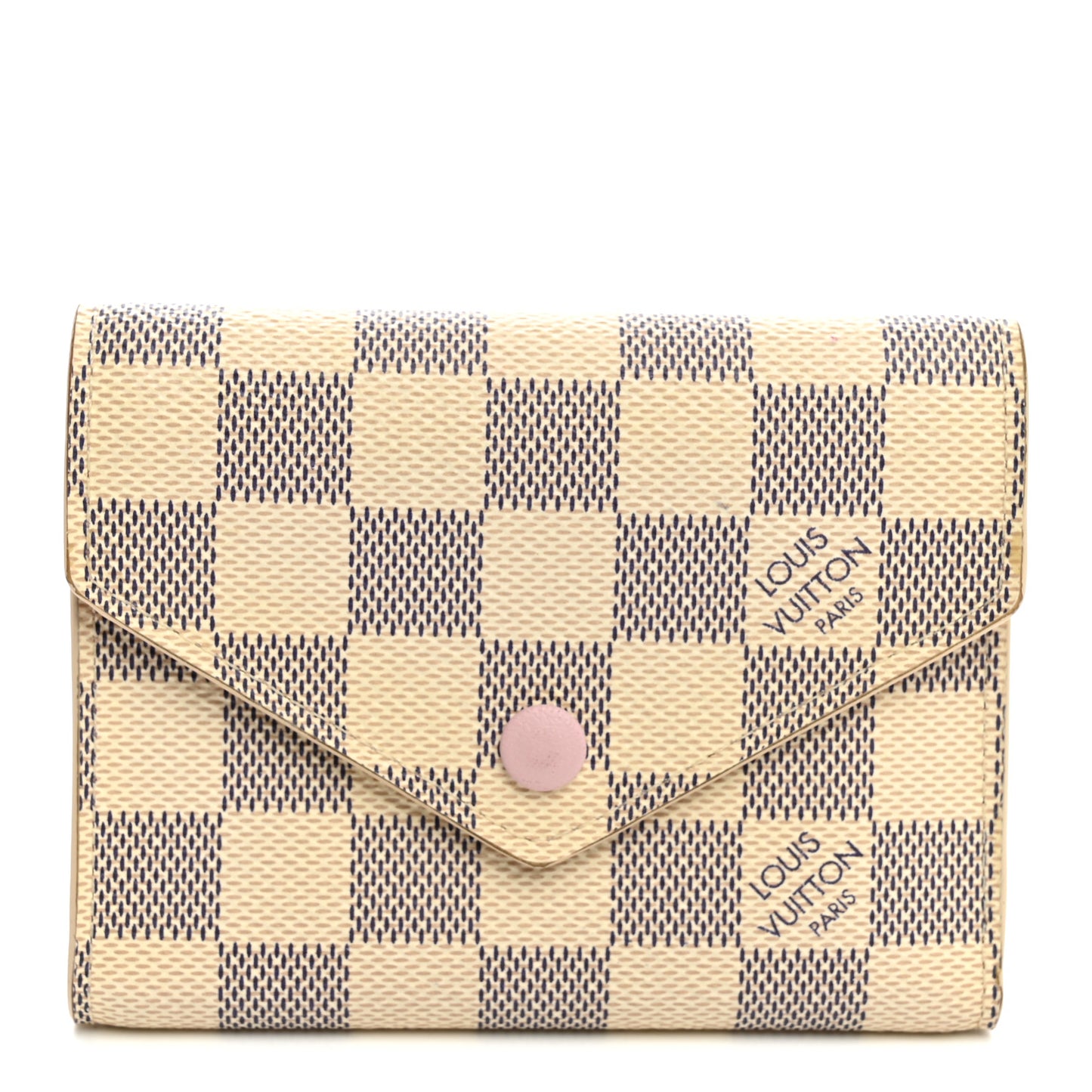 Damier Azur Victorine Wallet Rose Ballerine