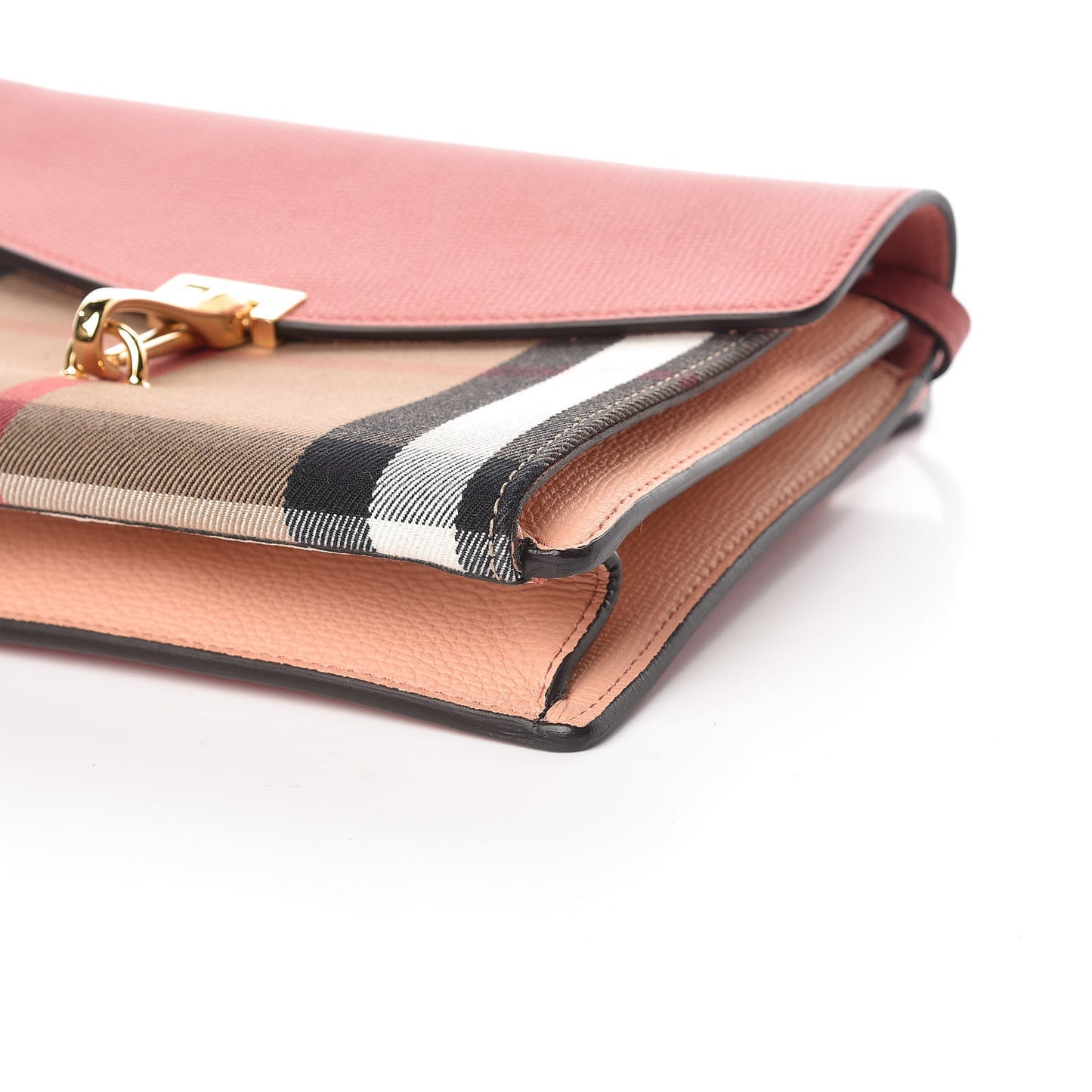 Derby Calfskin House Check Small Macken Crossbody Bag Copper Pink