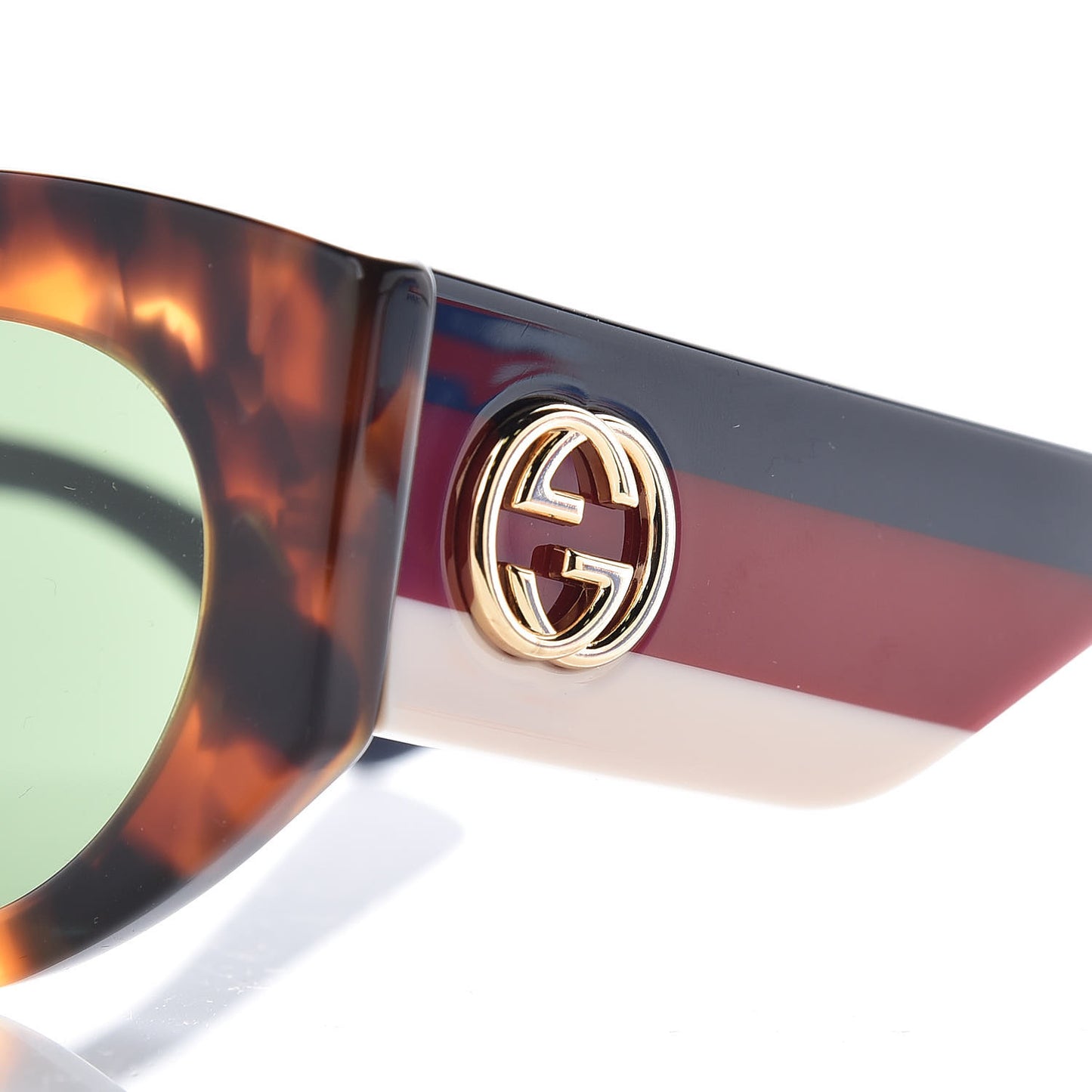 Acetate Oversized Rectangle Frame Web Sunglasses GG 0275/S Tortoise