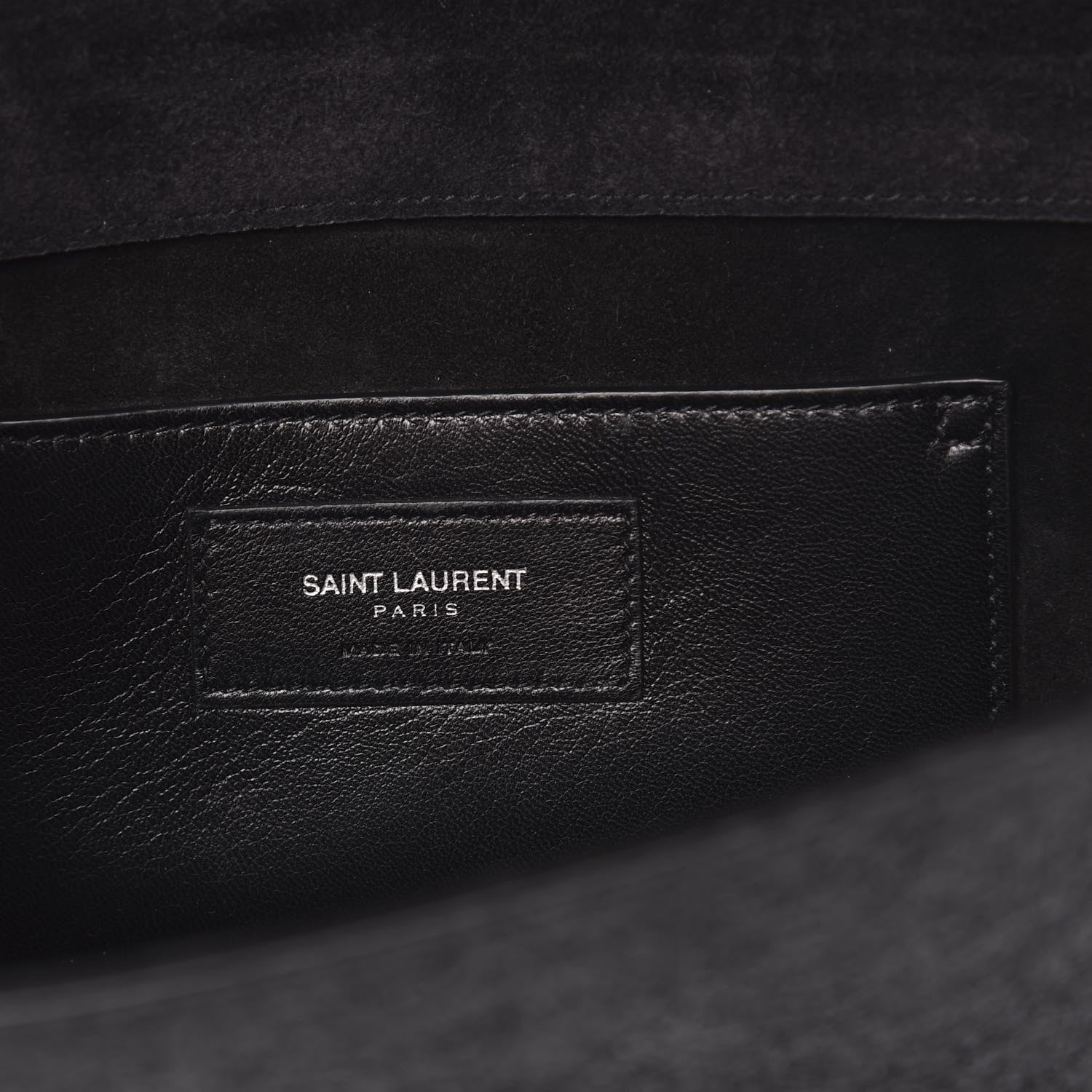 Saint Laurent Glitter Classic Monogram Cassandre Tassel Clutch Black 6 of 10
