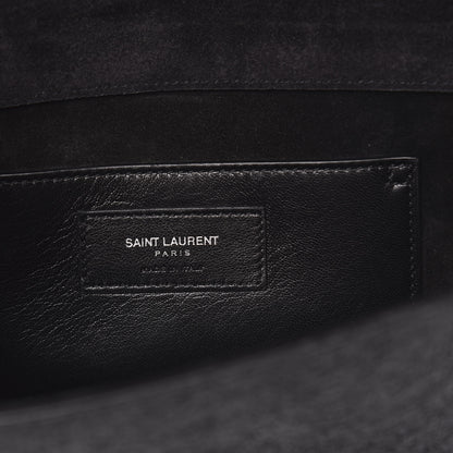 Saint Laurent Glitter Classic Monogram Cassandre Tassel Clutch Black 6 of 10