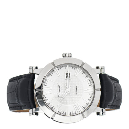 Tiffany Stainless Steel Alligator 42mm Atlas Automatic Watch 2 of 5