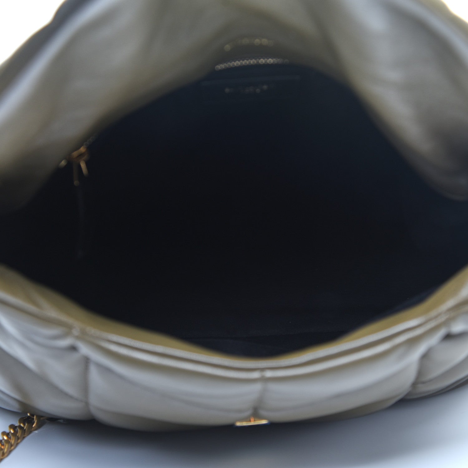 Saint Laurent Lambskin Quilted Medium Loulou Puffer Monogram Chain Satchel Seaweed 5 of 12