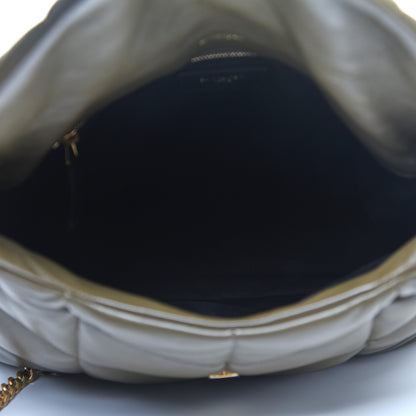 Saint Laurent Lambskin Quilted Medium Loulou Puffer Monogram Chain Satchel Seaweed 5 of 12