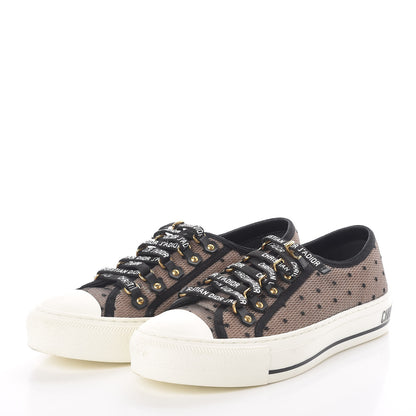 Christian Dior Mesh Plumetis Walk'n Dior Low Top Sneakers 38 Nude 3 of 8