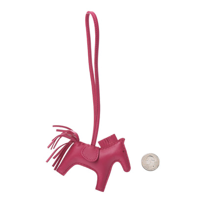 Hermes Milo Lambskin Grigri Rodeo Horse Bag Charm PM Rose Mexico 2 of 5