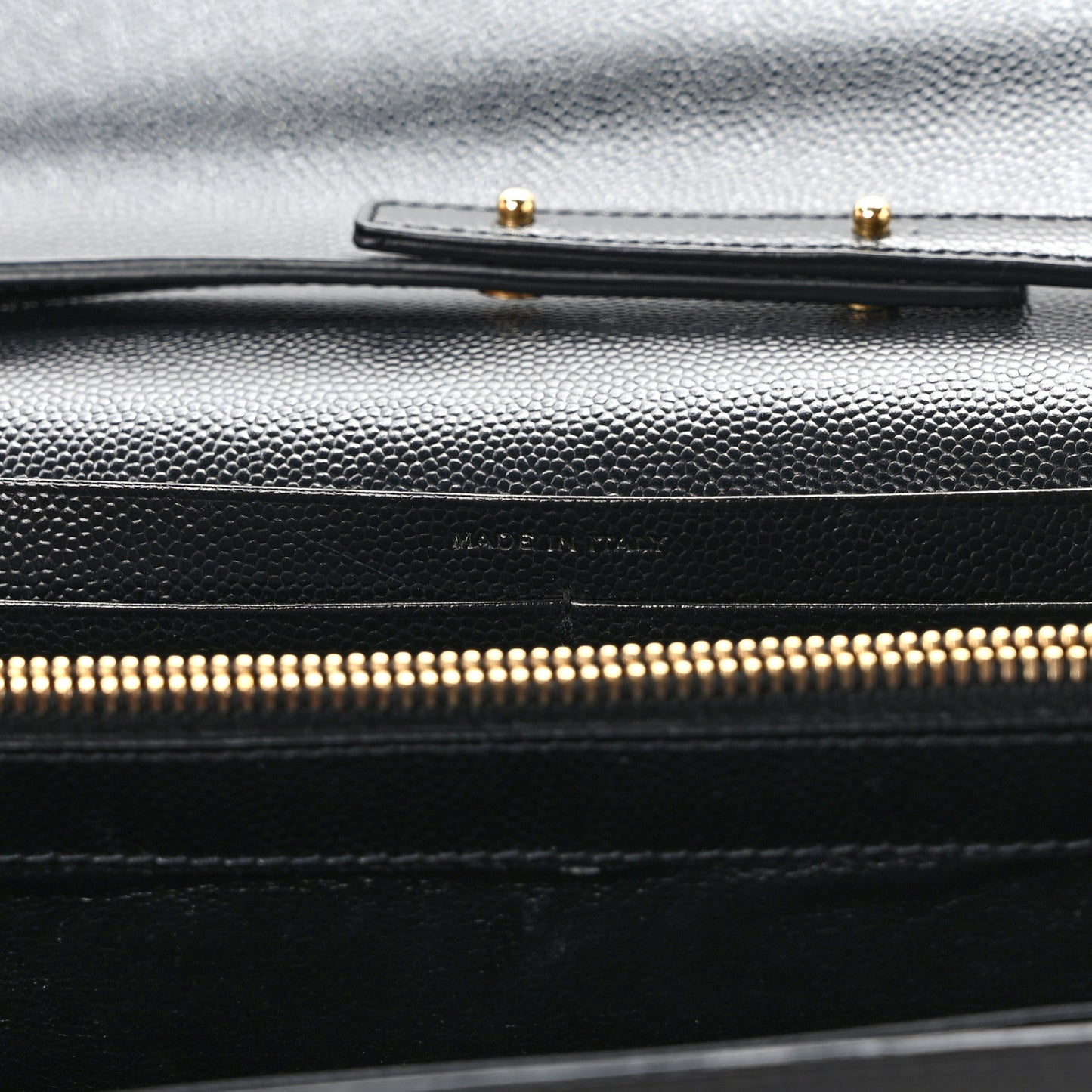 Grain De Poudre Monogram Chain Wallet Black