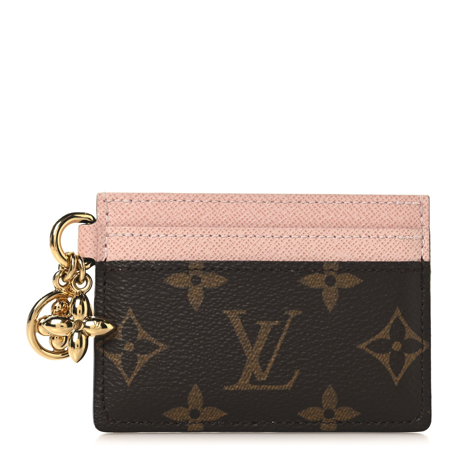 Louis Vuitton Monogram LV Charms Card Holder Rose Ballerine 1 of 7