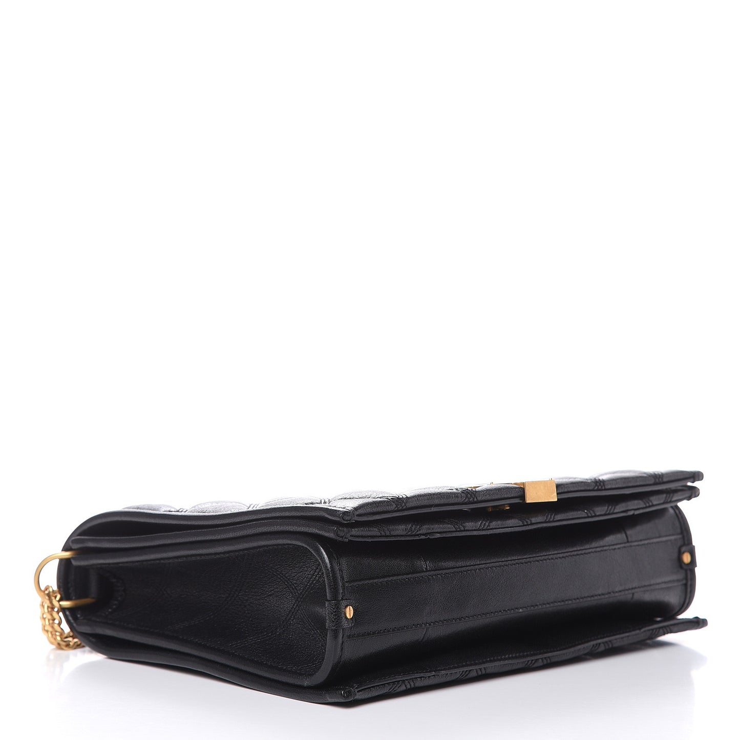 Lambskin Quilted Small Becky Chain Bag Black