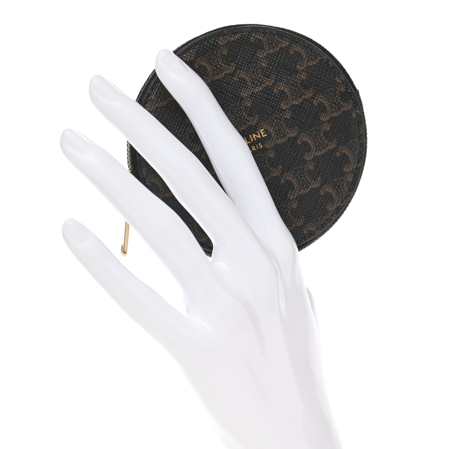 Triomphe Canvas Round Zip Coin Purse