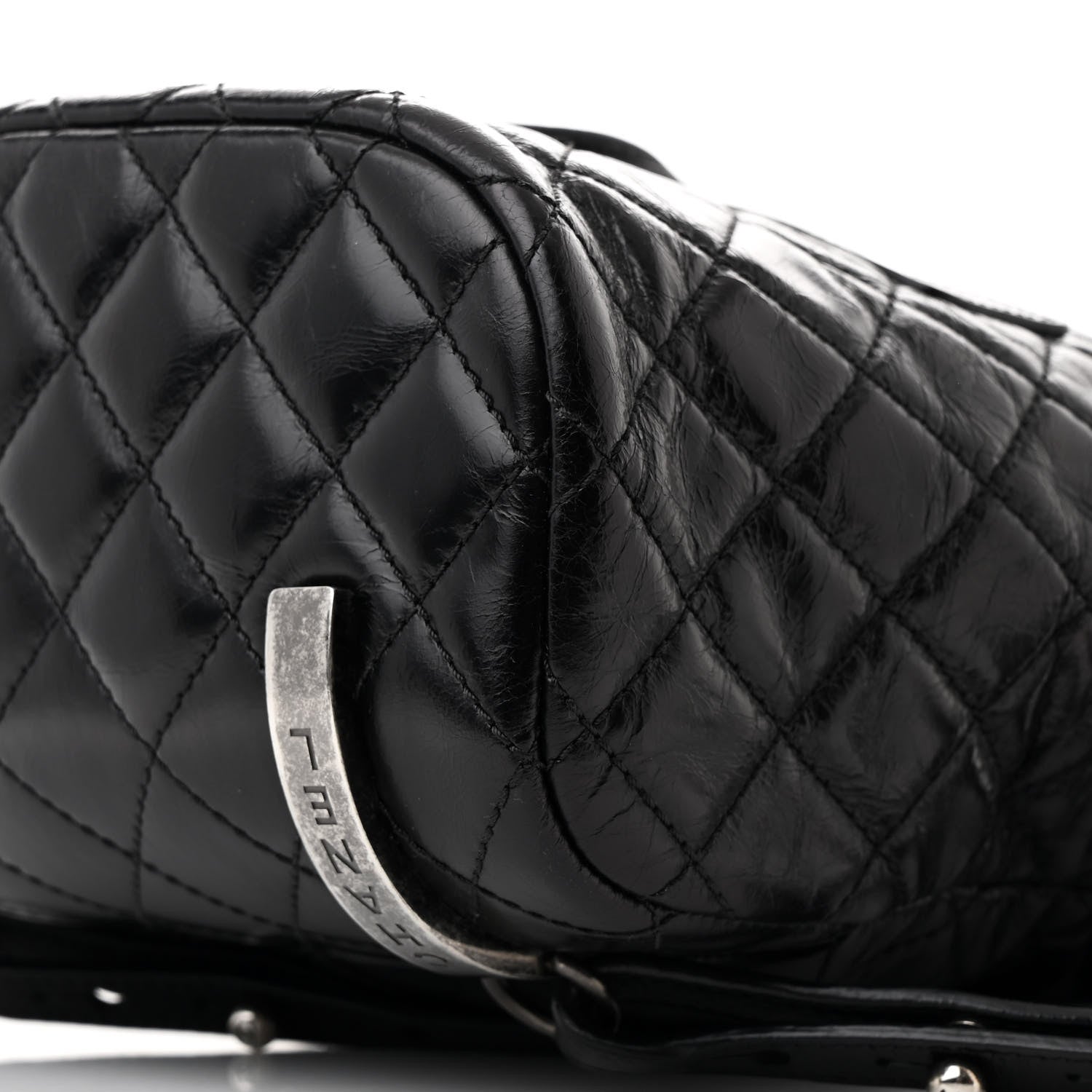 Chanel Glazed Calfskin Quilted Small Salzburg Mountain Backpack Black 10 of 11