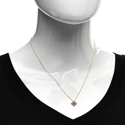 David Yurman 18K Yellow Gold Diamond Emerald Venetian Quatrefoil Pendant Necklace 2 of 5
