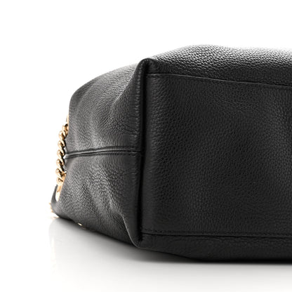 Gucci Pebbled Calfskin Medium Soho Chain Shoulder Bag Black 9 of 10