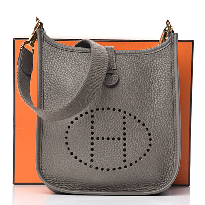 Hermes Taurillon Clemence Evelyne TPM Etain 12 of 12