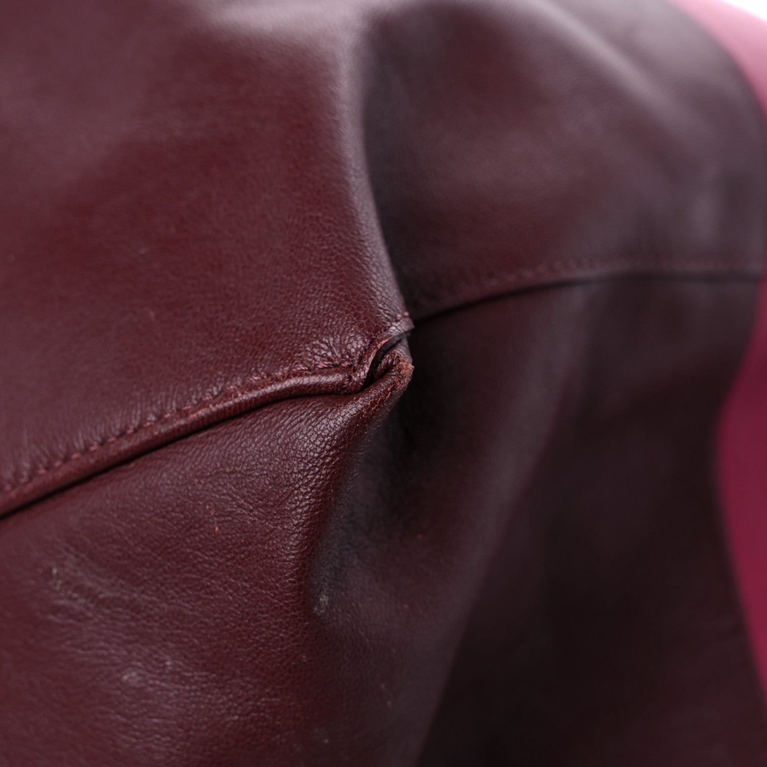 Celine Lambskin Horizontal Bi-Color Cabas Hibiscus Rust 9 of 14