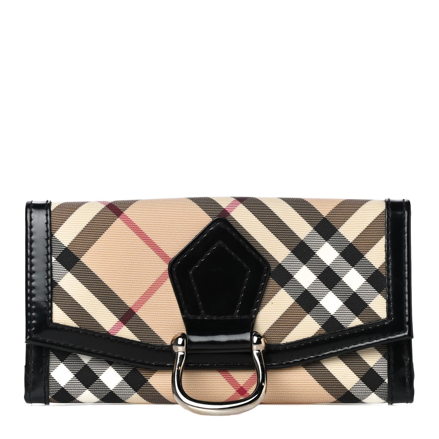 Burberry Nova Check Continental Wallet Black 1 of 14