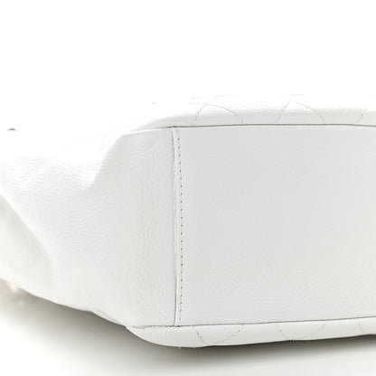Chanel Caviar Quilted Petit Shopping Tote PST White 8 of 11