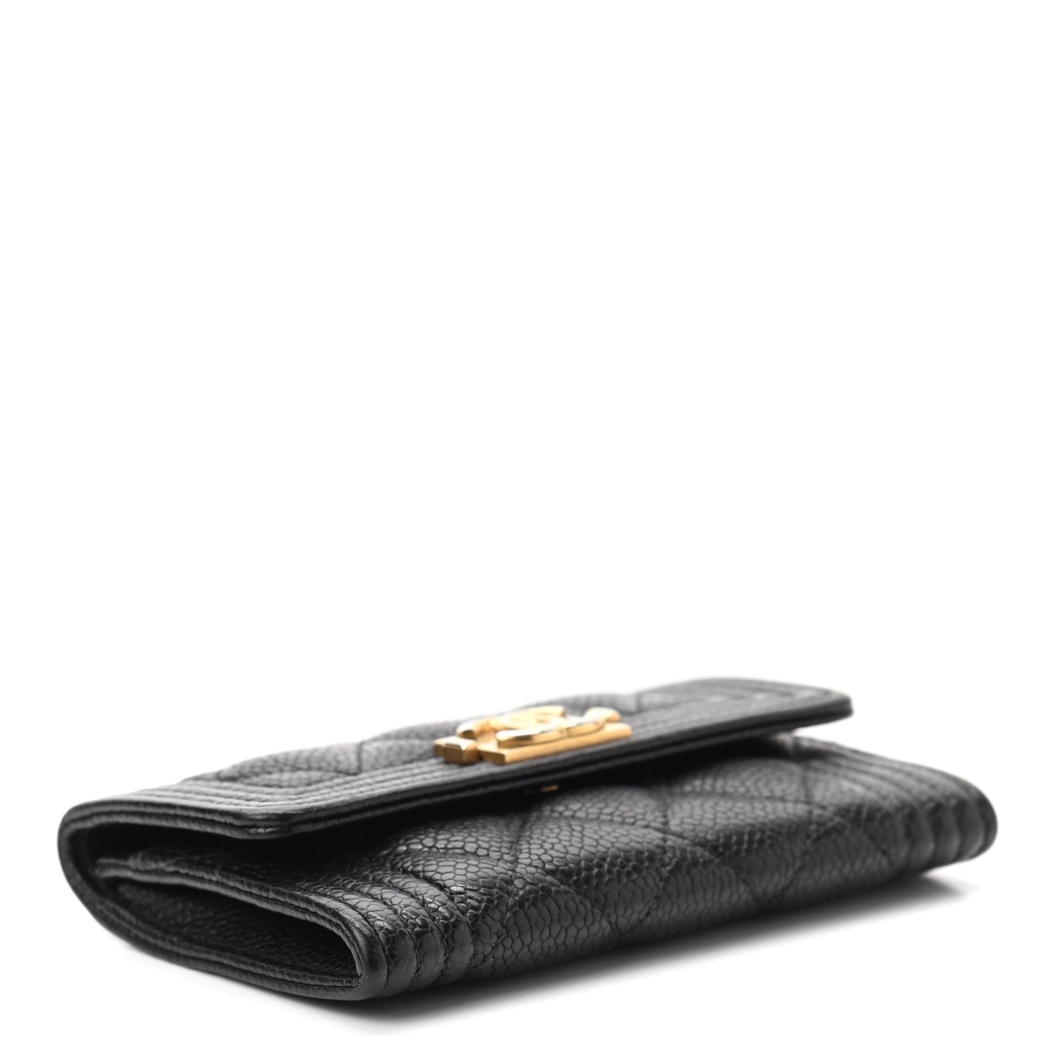 Chanel Caviar Quilted Boy Flap Card Holder Black 4 of 9